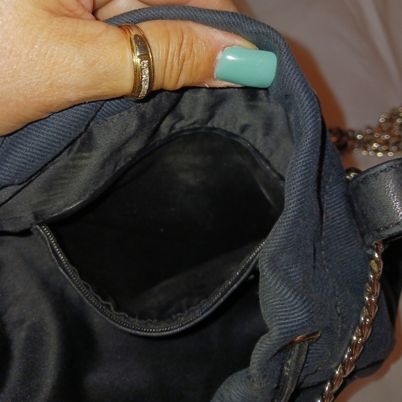 YSL black authentic Paris Black Canvas & Velvet Drawstring. - Picture 13 of 16